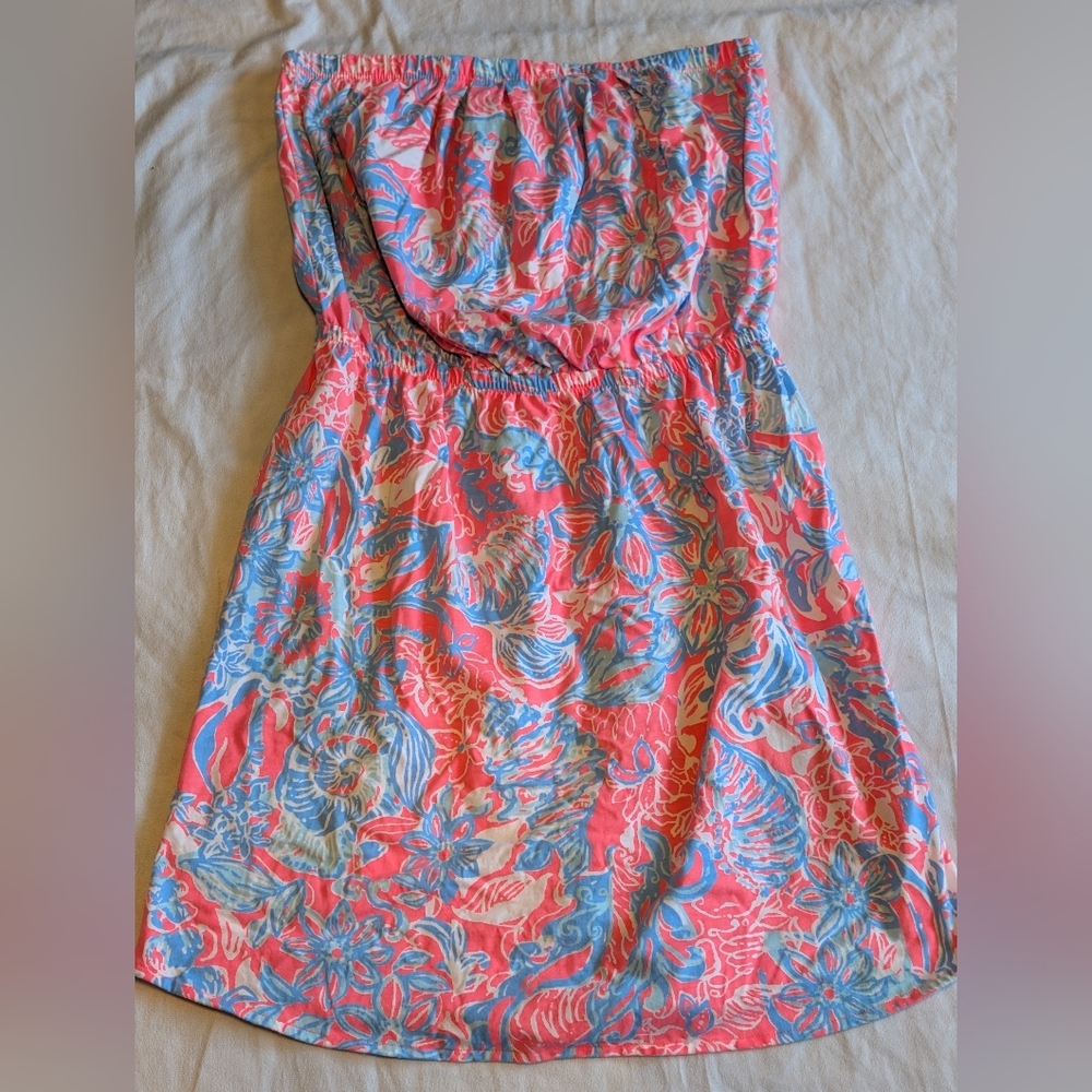 Lilly Pulitzer Windsor Tube Top Mini Dress/Coverup/Top Size Large Summer Siren